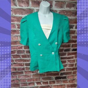 Women’s Vintage Good‎ Times Double‑Breasted Blazer 14P
